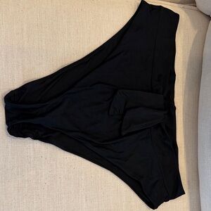 aerie Black High-Cut Bikini Bottom